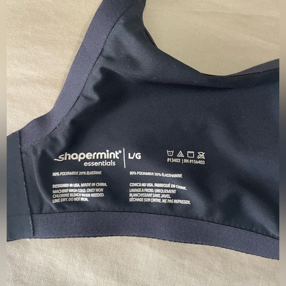 Shapermint Essentials Wireless Black Bra L - image 5